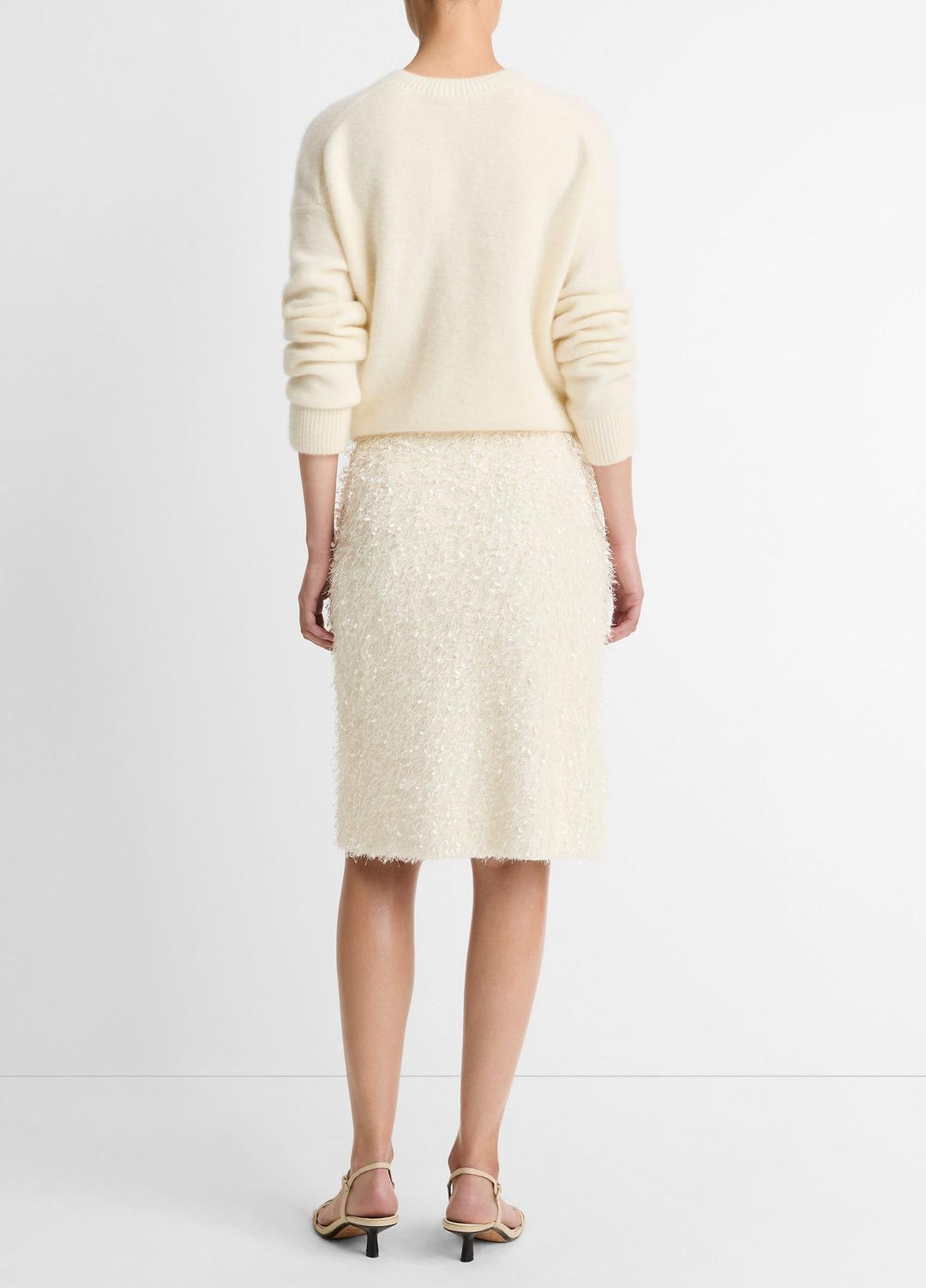 VINCE Feathery-Fringe Knee Skirt in Skirts
