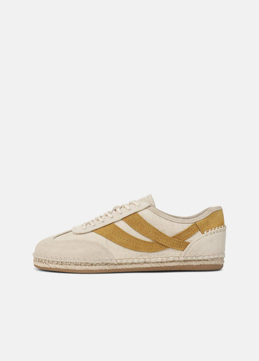 VINCE Oasis Linen & Leather Espadrille Sneaker in Sneakers