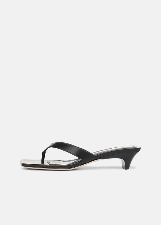 VINCE San Juan Leather Heeled Thong Sandal in Heels