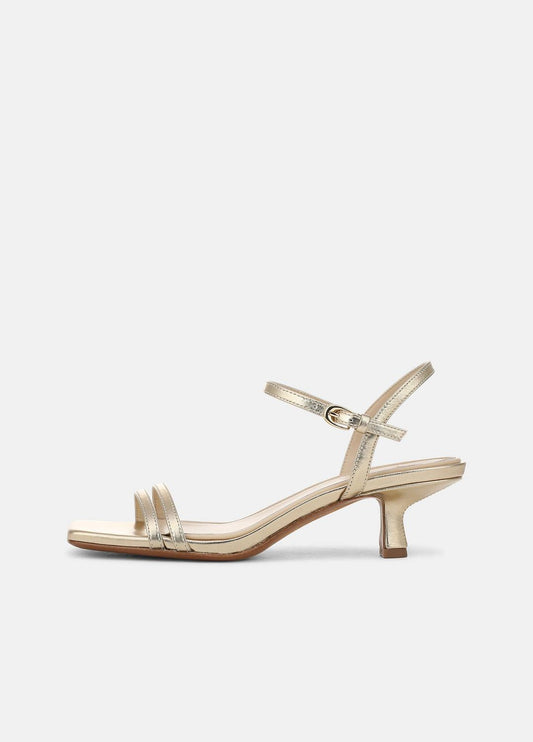 VINCE Tilda Metallic Leather Heeled Sandal in Heels