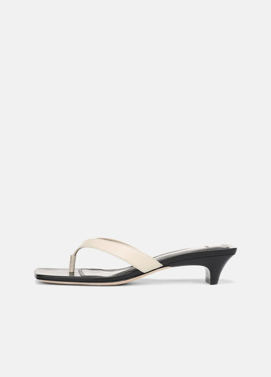 VINCE San Juan Leather Heeled Thong Sandal in Heels