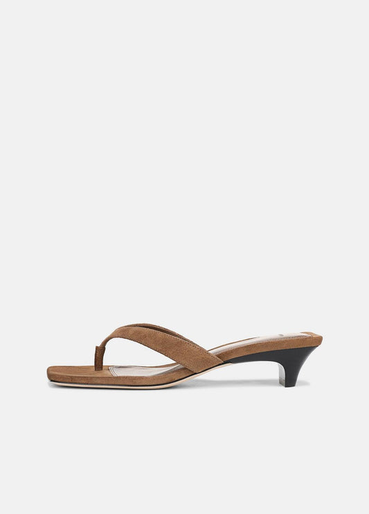 VINCE San Juan Suede Heeled Thong Sandal in Sandals