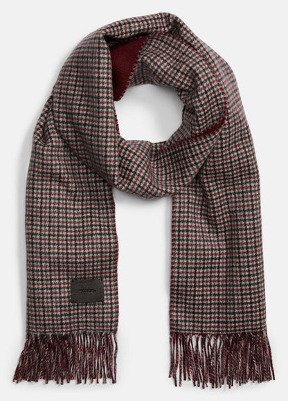 VINCE Micro-Houndstooth Cashmere Scarf in Scarves & Hats