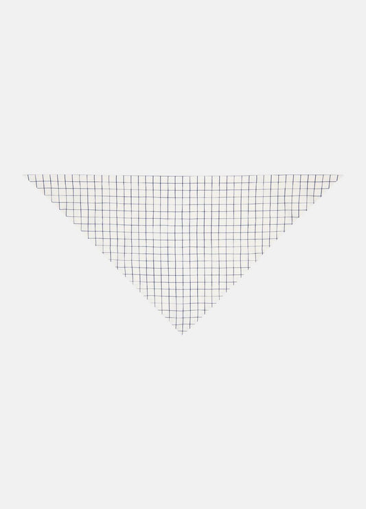 VINCE Trellis Plaid Cotton-Blend Headkerchief in Scarves & Hats