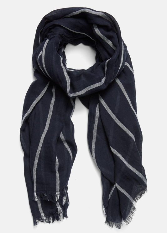 VINCE Cotton Gauze Awning Stripe Scarf in Scarves & Hats