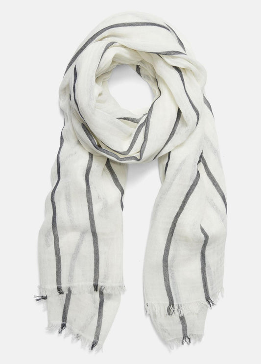 VINCE Cotton Gauze Awning Stripe Scarf in Scarves & Hats