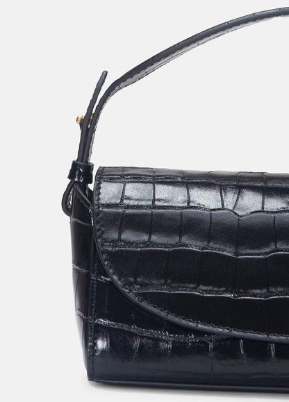 VINCE Sabrina Croc-Embossed Leather Mini Top-Handle Bag in Handbags