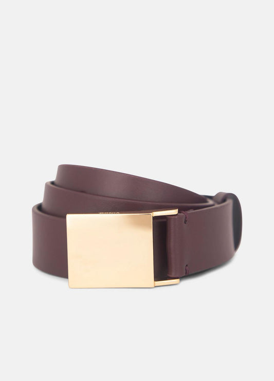 VINCE Women's 30mm Plaque Leather Belt in Belts