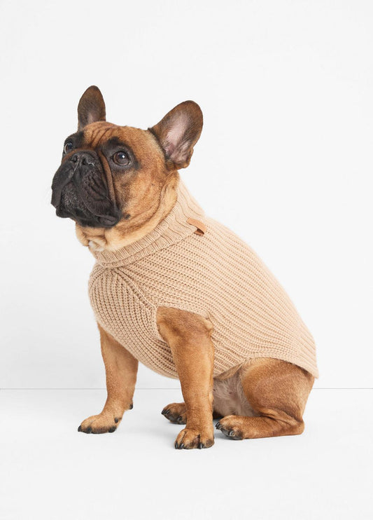VINCE Wool and Cashmere Shaker-Stitch Dog Sweater in Dog Accessories