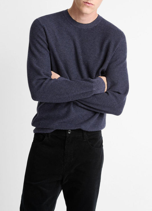 VINCE Geo-Jacquard Wool-Blend Crew Neck Sweater in Crew Neck