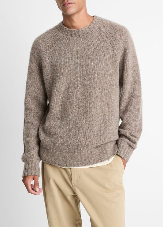 VINCE Donegal Cashmere Raglan-Sleeve Sweater in Crew Neck