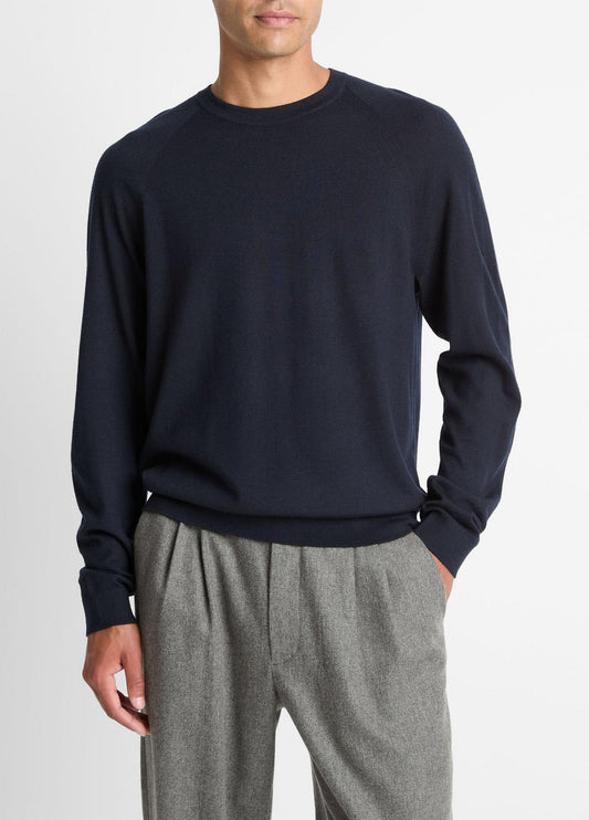 VINCE Featherweight Wool-Cashmere Crew Neck Sweater in Crew Neck