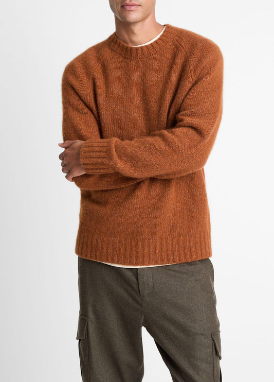 VINCE Donegal Cashmere Raglan-Sleeve Sweater in Crew Neck