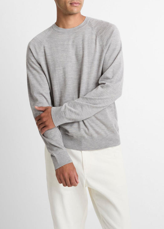 VINCE Featherweight Wool-Cashmere Crew Neck Sweater in Crew Neck