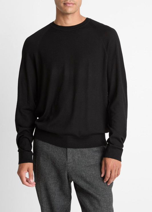 VINCE Featherweight Wool-Cashmere Crew Neck Sweater in Crew Neck