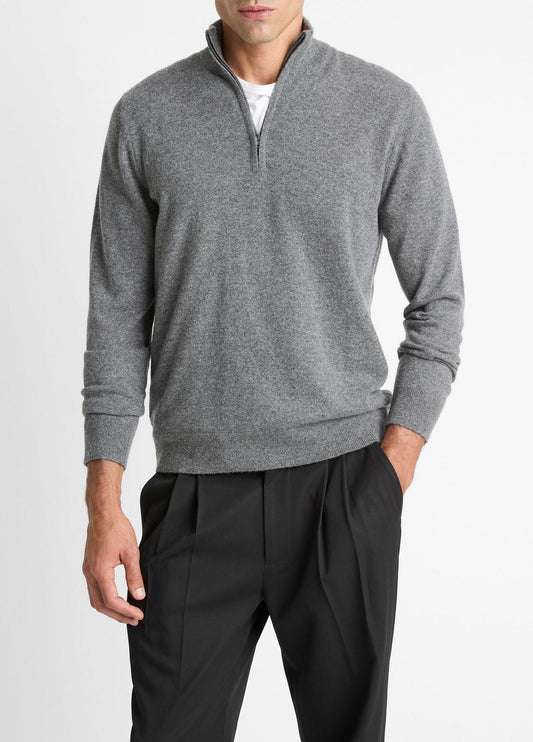 VINCE Cashmere Quarter-Zip Sweater in Quarter Zip