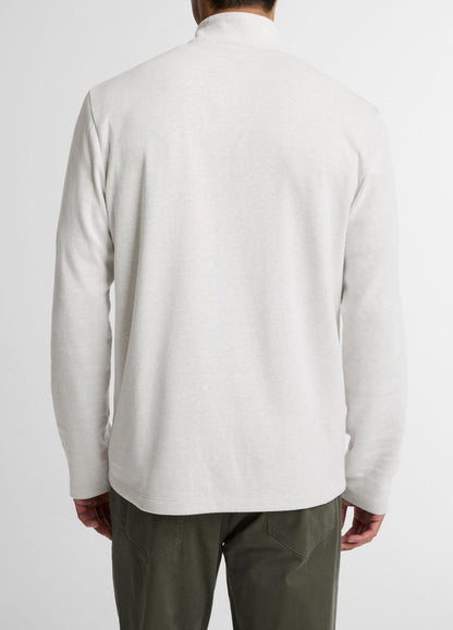 VINCE Double-Face Cotton-Blend Quarter-Zip Pullover in Quarter Zip