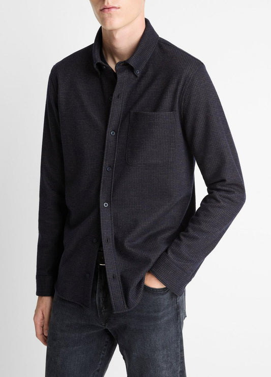 VINCE Tattersall Plaid Button-Down Shirt in Long Sleeve