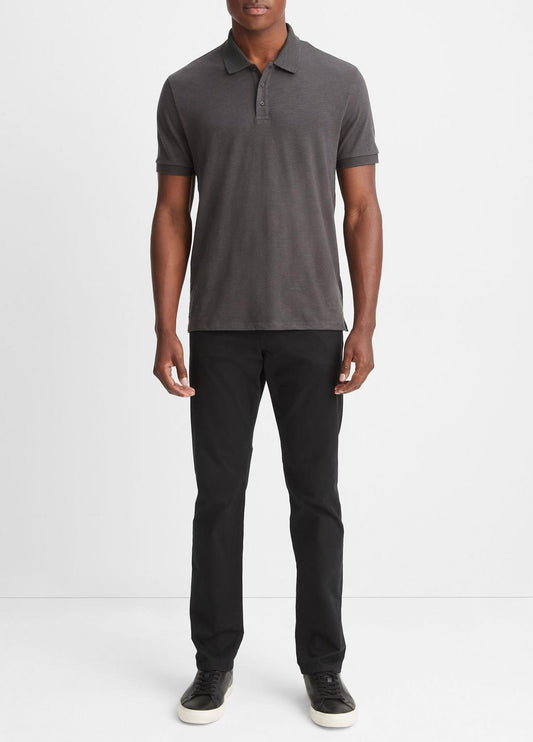 VINCE Classic Slub Polo Shirt in Henleys & Polos