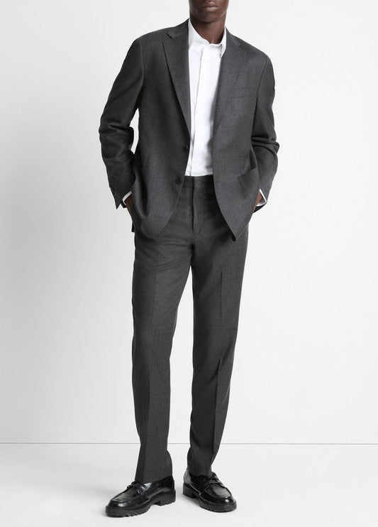 VINCE Wool-Silk Flannel Classic Pant in Trousers