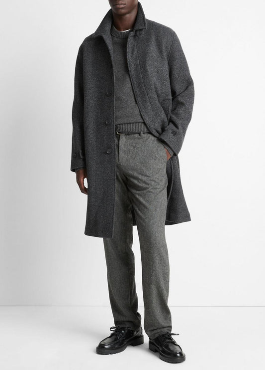 VINCE Italian Wool-Blend Balmacaan Coat in Coats