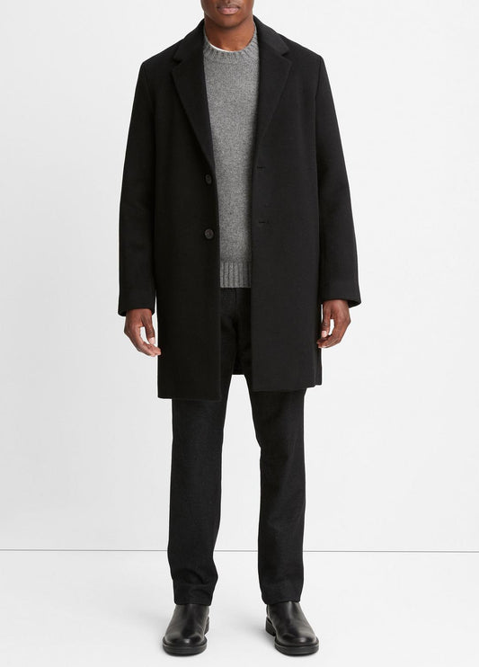 VINCE Classic Italian Wool-Blend Coat in Jackets & Outerwear