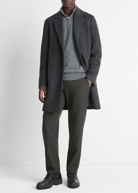VINCE Classic Italian Wool-Blend Coat in Jackets & Outerwear