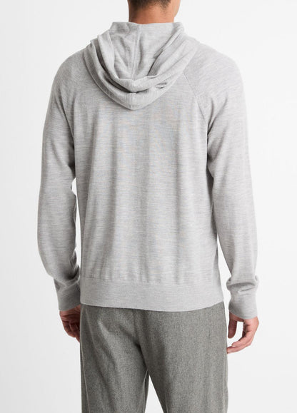 VINCE Featherweight Merino Wool-Cashmere Hoodie in Sweatshirts & Hoodies