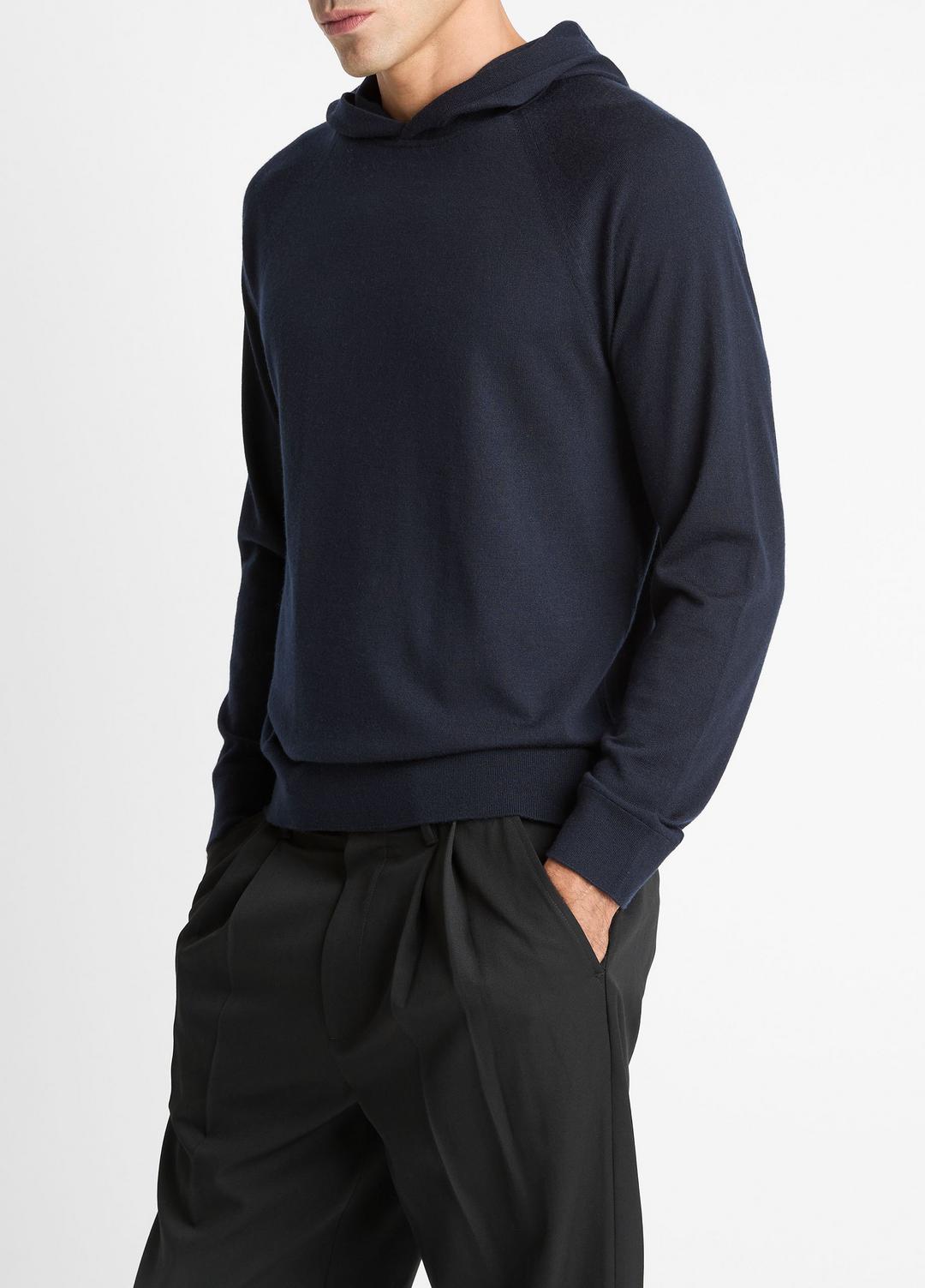 VINCE Featherweight Merino Wool-Cashmere Hoodie in Sweatshirts & Hoodies