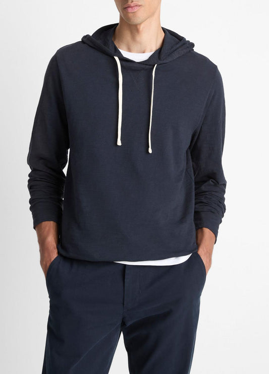 VINCE Textured Cotton Hoodie in Sweatshirts & Hoodies