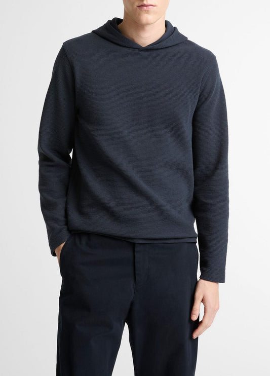 VINCE Variegated Stripe Double-Face Cotton-Blend Hoodie in Sweatshirts & Hoodies