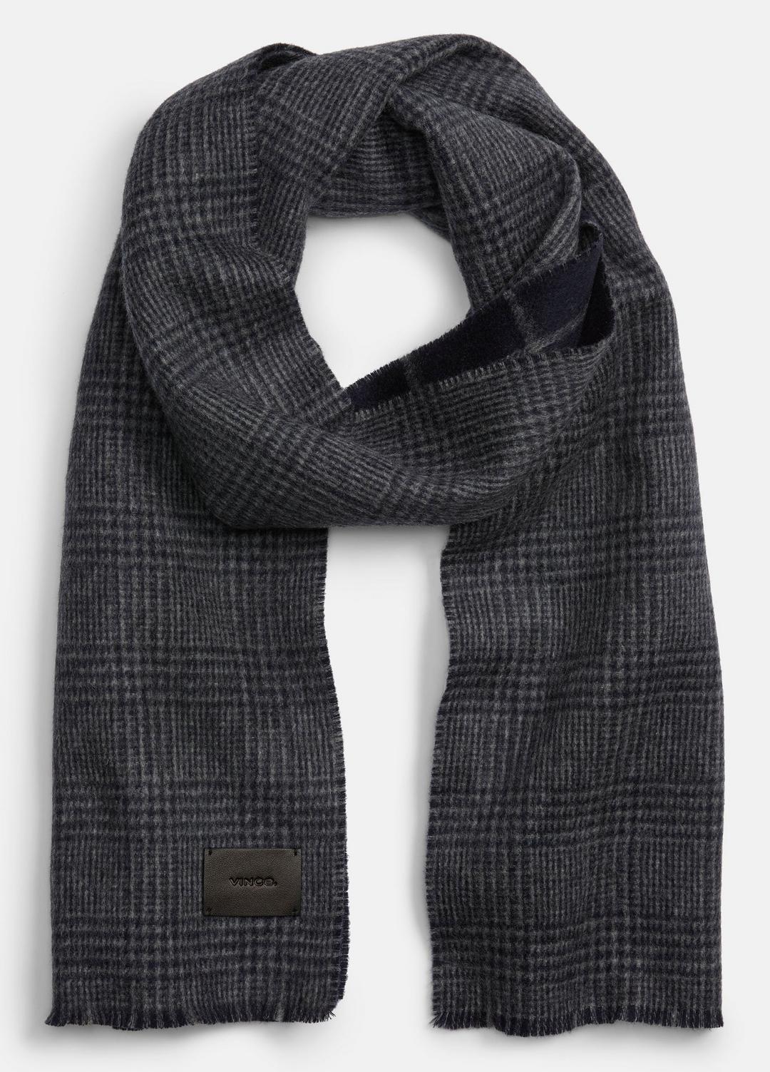 VINCE Double-Face Plaid Wool-Cashmere Scarf in Scarves & Hats