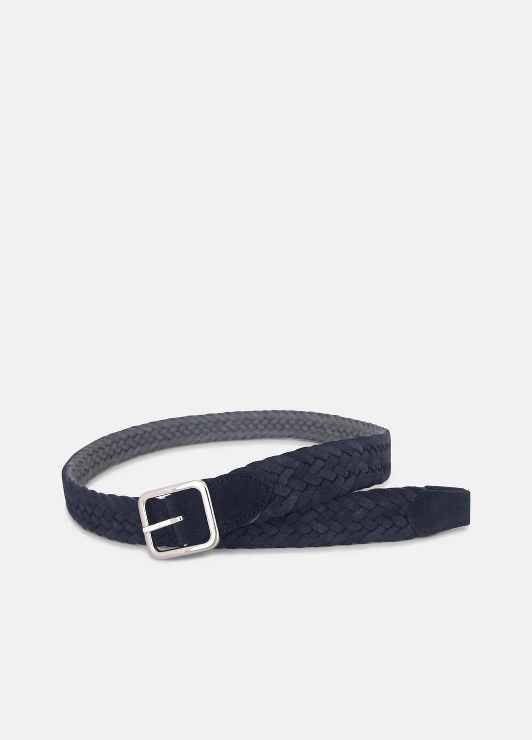 VINCE Men's 35mm Reversible Woven Suede Belt in Belts