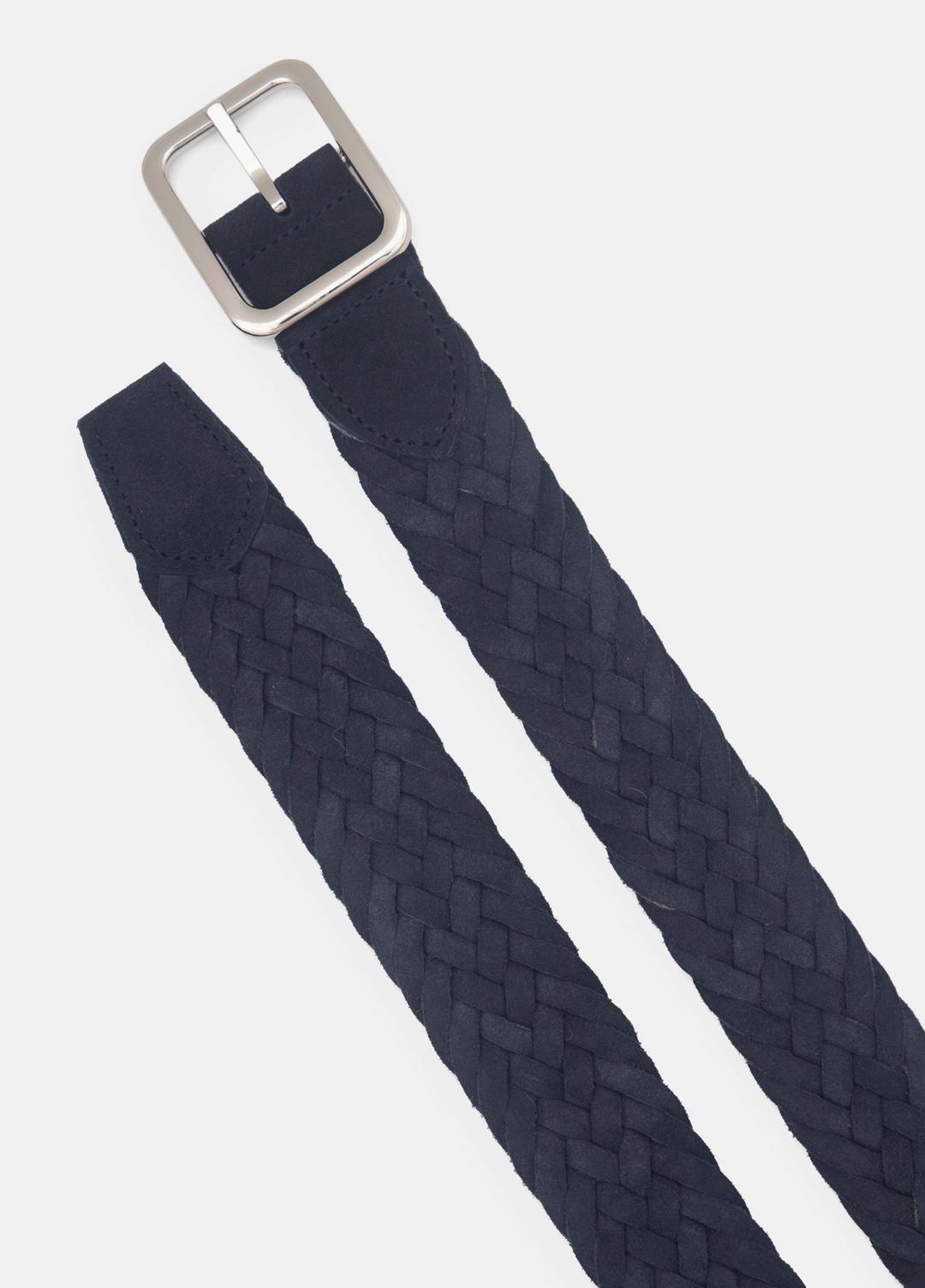 VINCE Men's 35mm Reversible Woven Suede Belt in Belts