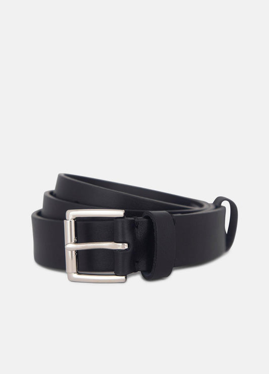 VINCE Men's 30mm Leather Double-Loop Belt in Belts
