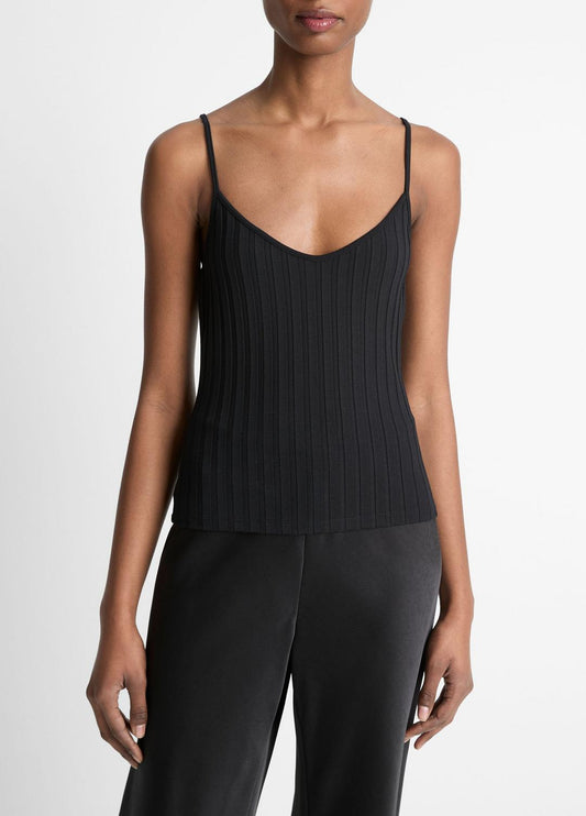 VINCE Ribbed V-Neck Camisole in Shirts & Tees