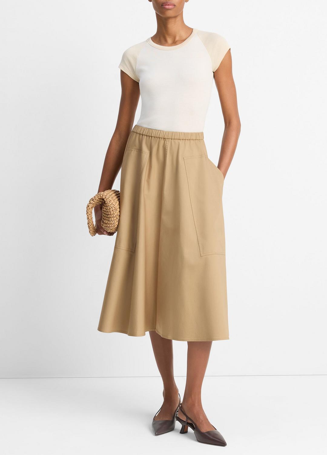 VINCE Cotton Full Skirt in Dresses & Skirts