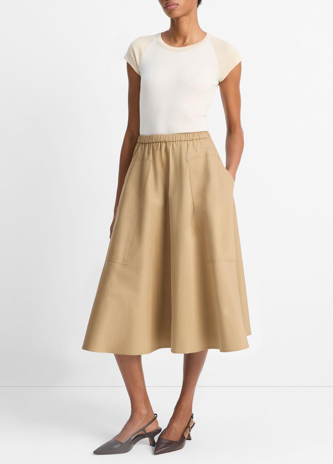 VINCE Cotton Full Skirt in Dresses & Skirts