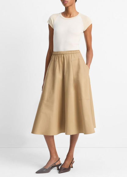 VINCE Cotton Full Skirt in Dresses & Skirts