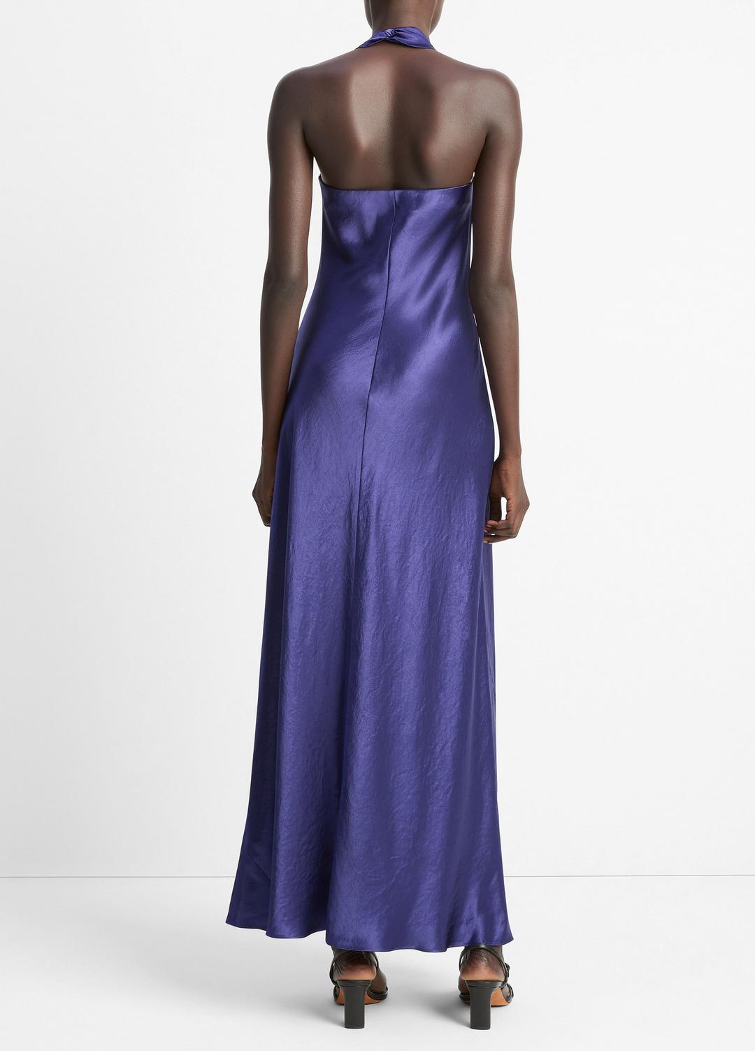 VINCE Satin Cowl-Neck Maxi Dress in Dresses & Skirts