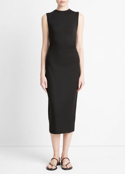 VINCE Sleeveless Gathered-Waist Dress in Dresses & Skirts