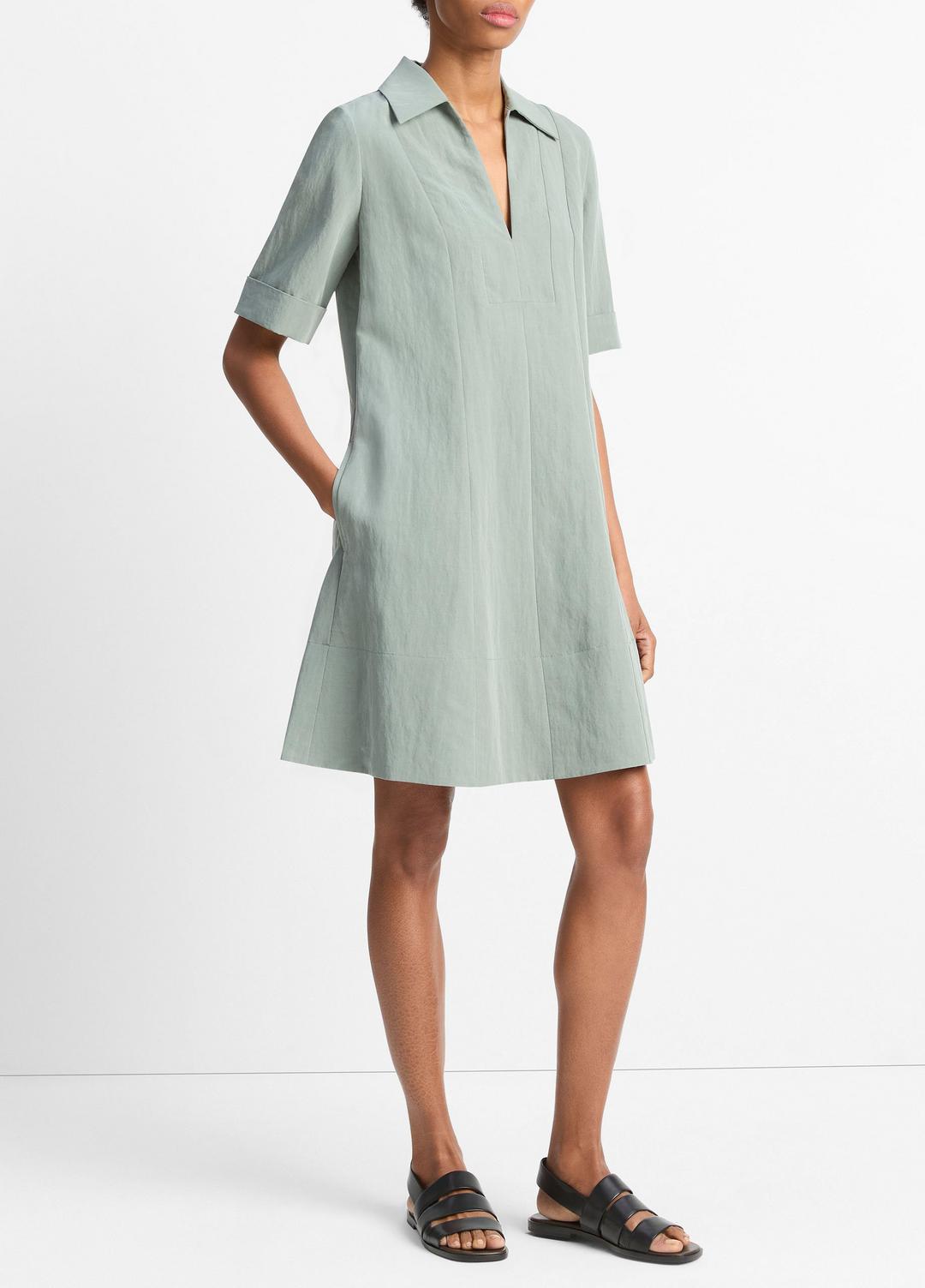 VINCE A-Line Short Dress in Dresses & Skirts