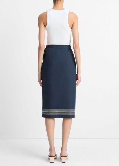 VINCE Handkerchief-Stripe Straight Wrap Skirt in Dresses & Skirts
