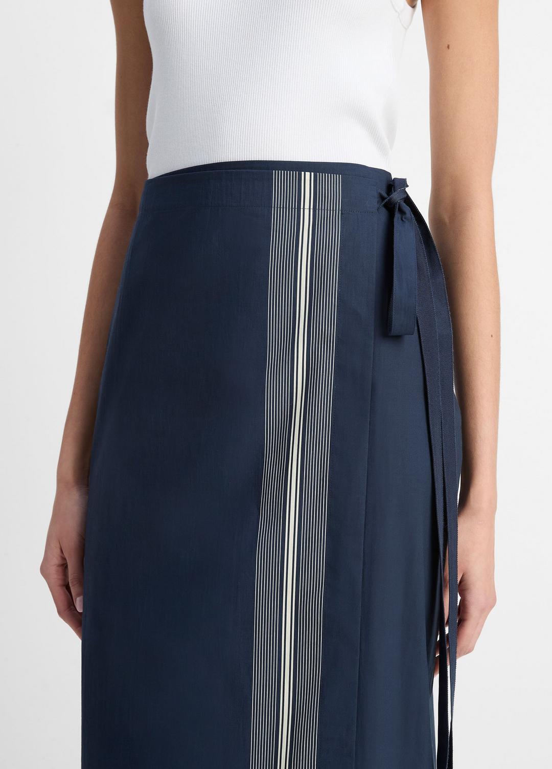 VINCE Handkerchief-Stripe Straight Wrap Skirt in Dresses & Skirts