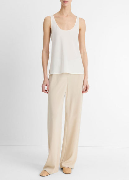 VINCE Classic Stretch-Silk Bias Tank in Shirts & Tees