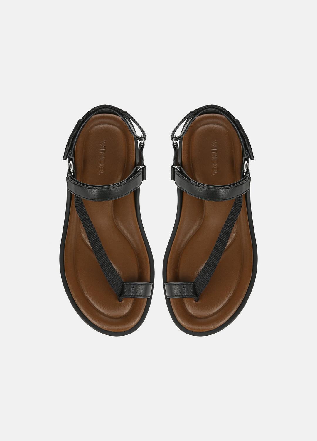 VINCE Summer Leather & Canvas Sandal in Shoes