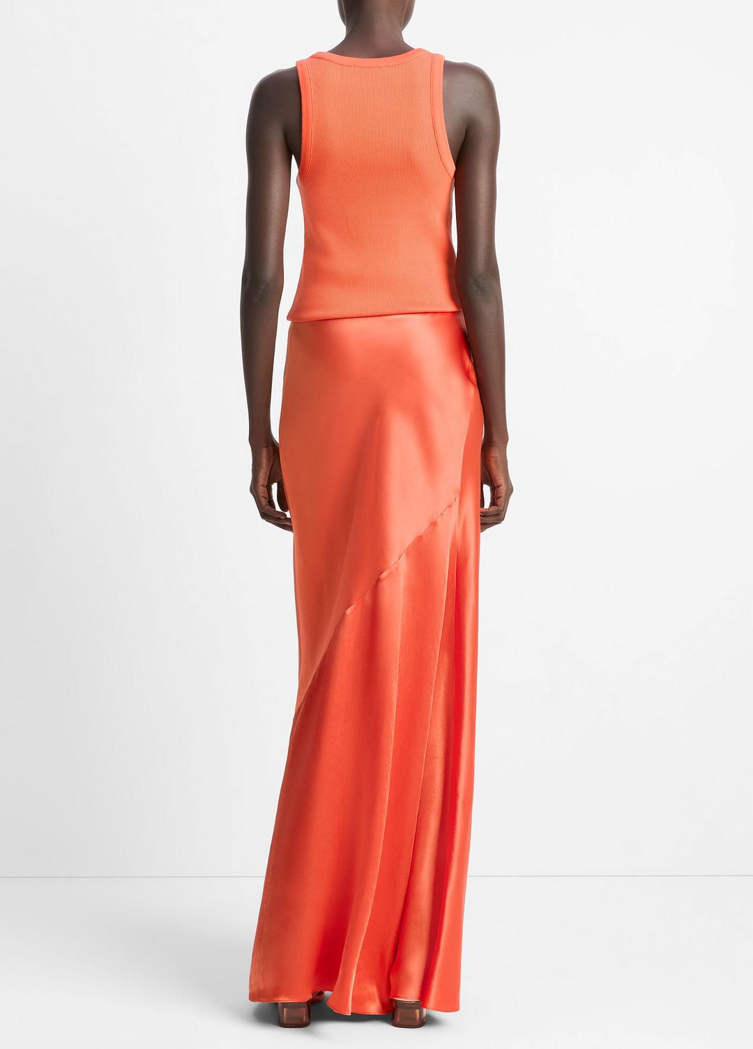 VINCE Satin Maxi Skirt in Dresses & Skirts