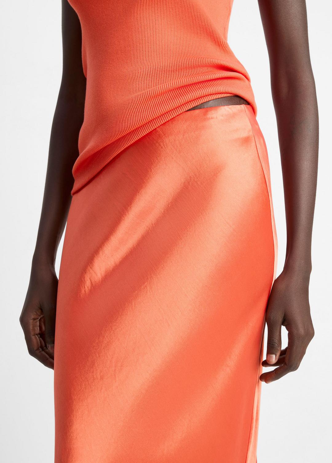 VINCE Satin Maxi Skirt in Dresses & Skirts