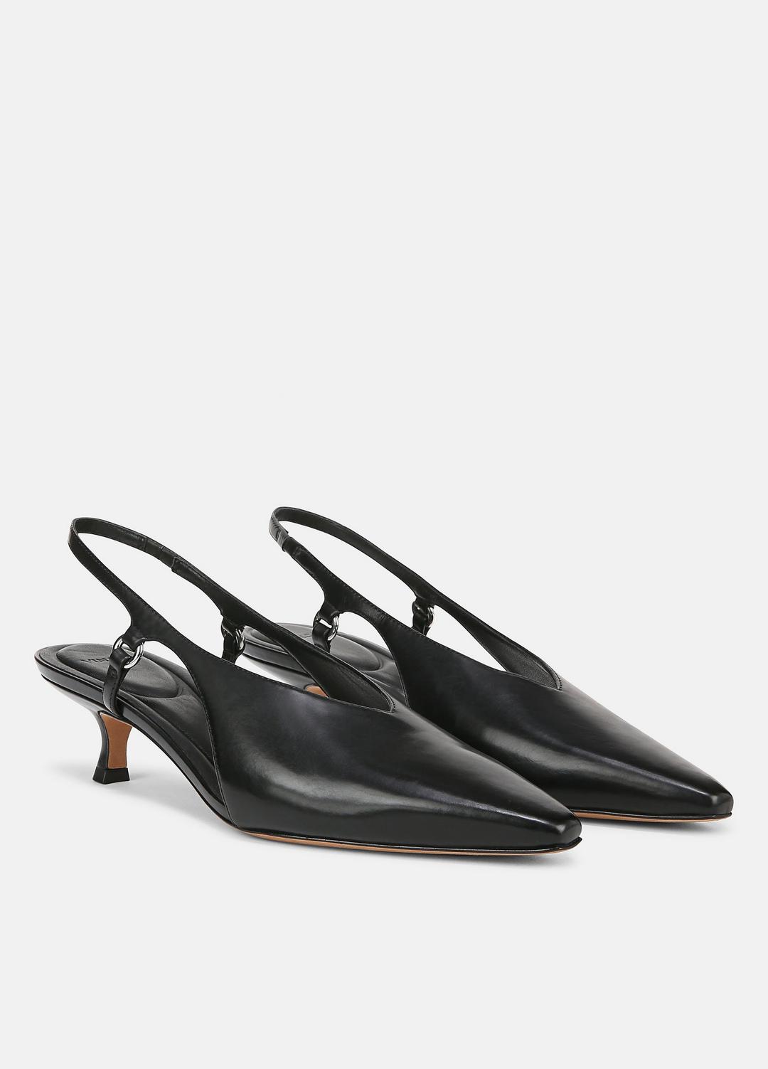 VINCE Sabrina Leather Slingback Kitten Heel in Shoes