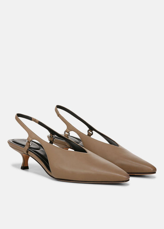 VINCE Sabrina Leather Slingback Kitten Heel in Shoes